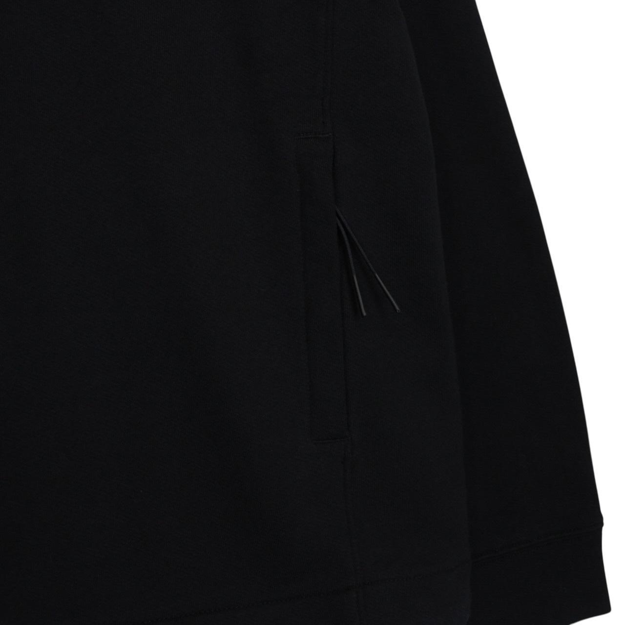 CP Company Black Diagonal Raised Fleece Cotton Sweatshirt