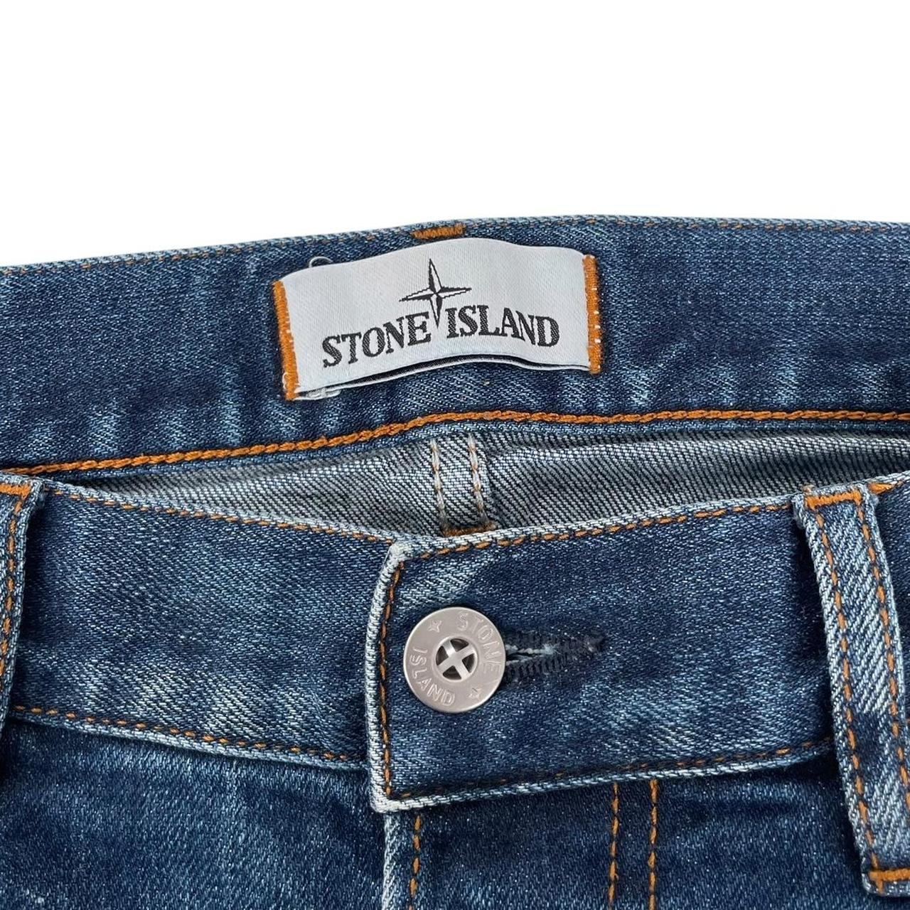 Stone Island AW 2017 Navy Blue Slim Fit Denim 3/4 Jeans