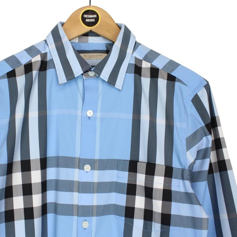 Burberry Brit Blue Nova Check Long Sleeve Cotton Shirt