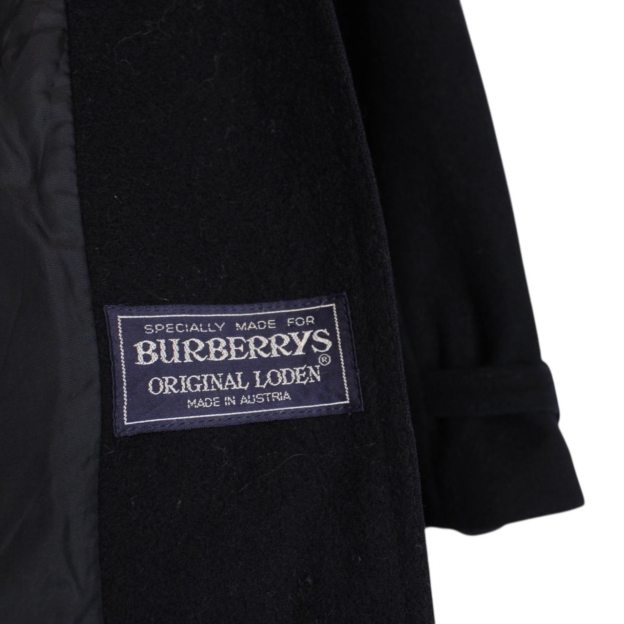 Vintage 90s Burberry Navy Blue Wool Coat