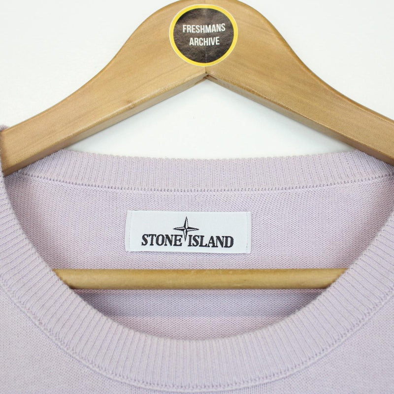 Stone Island SS 2022 Lilac Purple Knit Sweatshirt Jumper