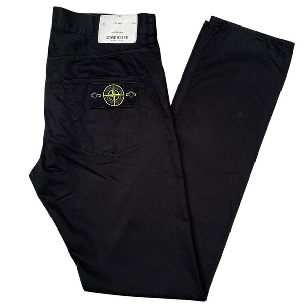 Stone Island SS 2013 Black RE-T Fit Cotton Trousers