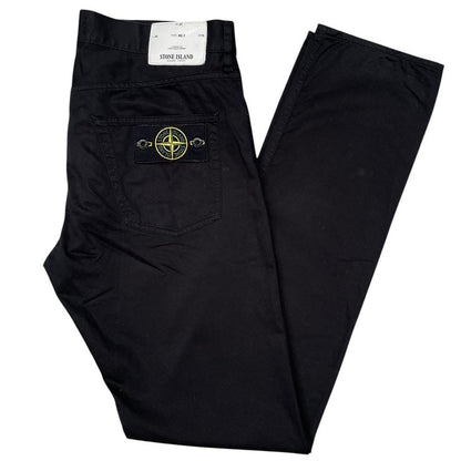 Stone Island SS 2013 Black RE-T Fit Cotton Trousers