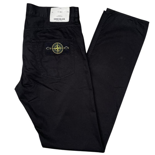 Stone Island SS 2013 Black RE-T Fit Cotton Trousers