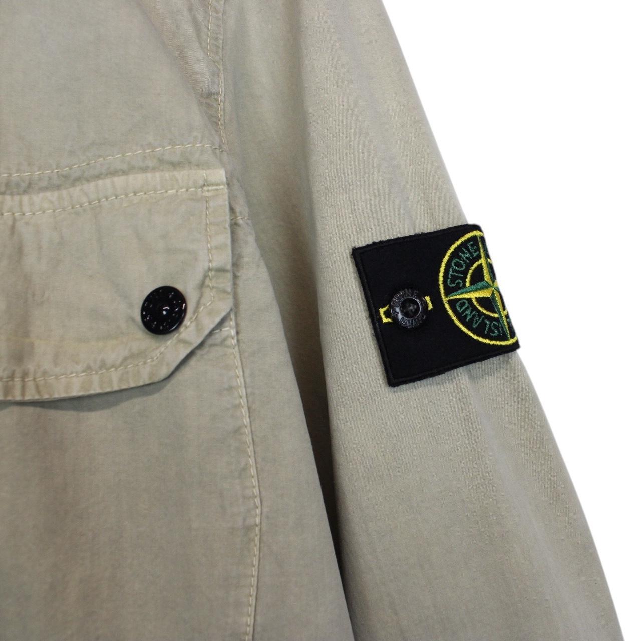 Stone Island AW 2023 Beige Organic Cotton Full Zip Overshirt Jacket