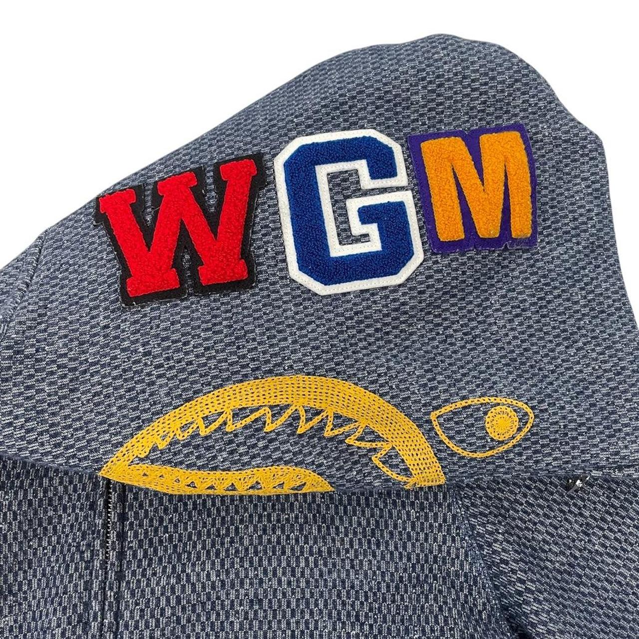 Bape Blue Full Zip WGM Shark Hoodie Jumper
