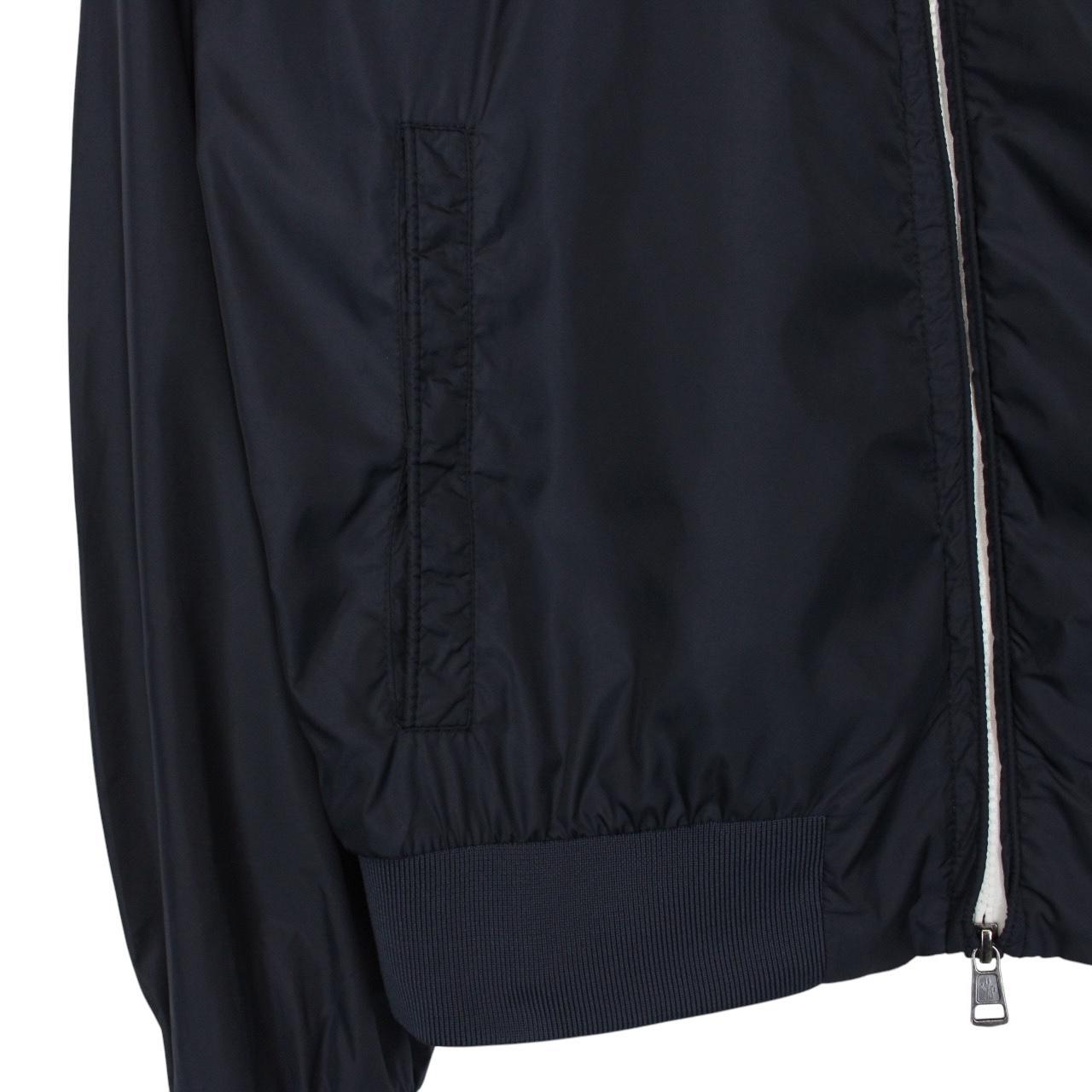 Moncler Miroir Navy Blue Full Zip Nylon Windbreaker Jacket