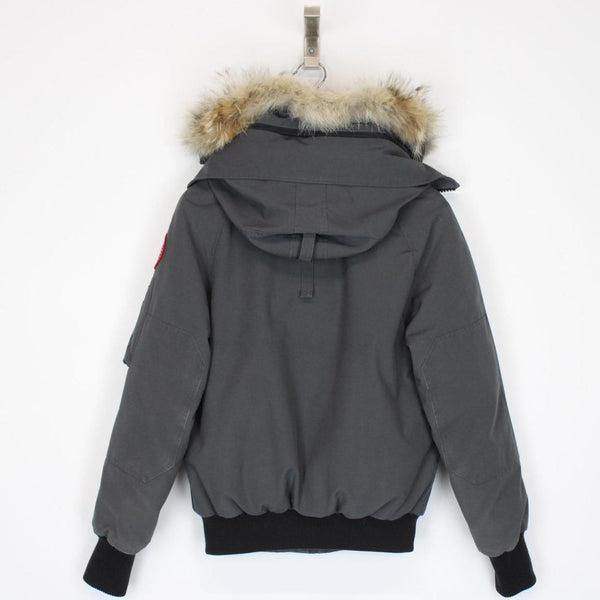 Canada Goose Grey Chilliwack Bomber Down Jacket with Fur Trim