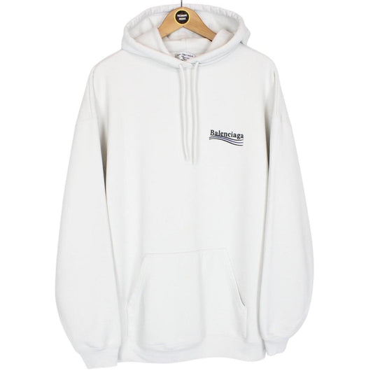 Balenciaga Light Blue Political Campaign Logo Hoodie Jumper