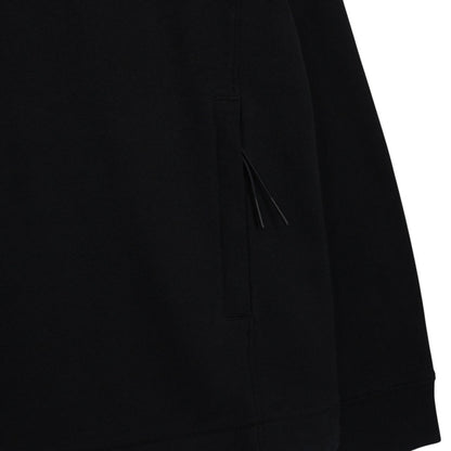 CP Company Black Diagonal Raised Fleece Cotton Sweatshirt