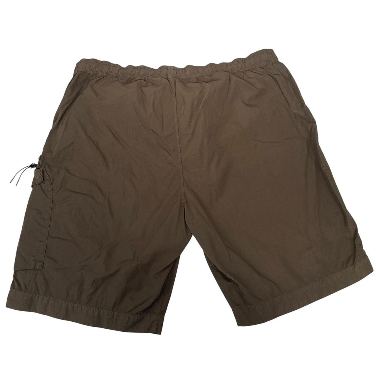 CP Company Khaki Green Nylon Lens Cargo Shorts