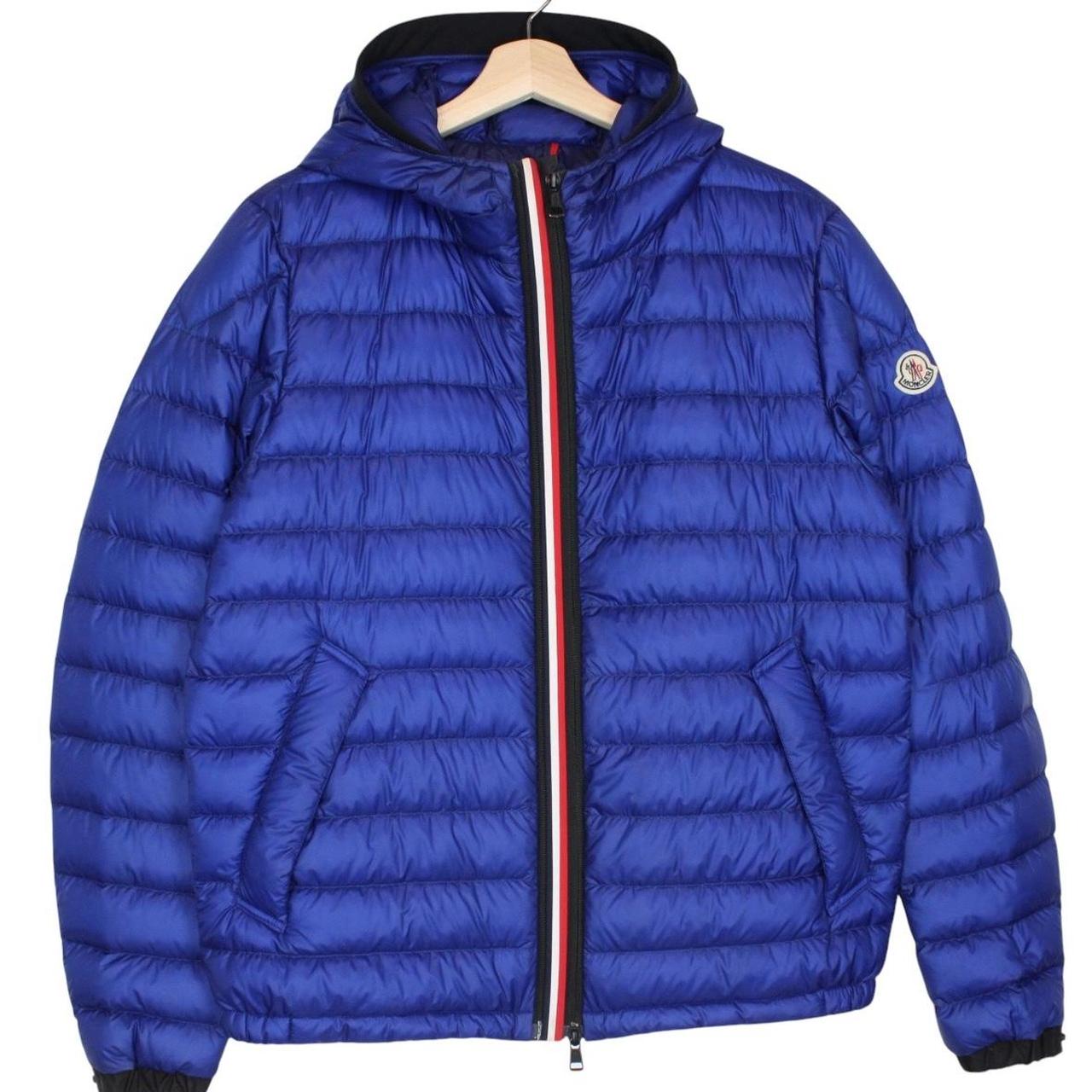 Moncler Morvan Blue Full Zip Hooded Down Jacket