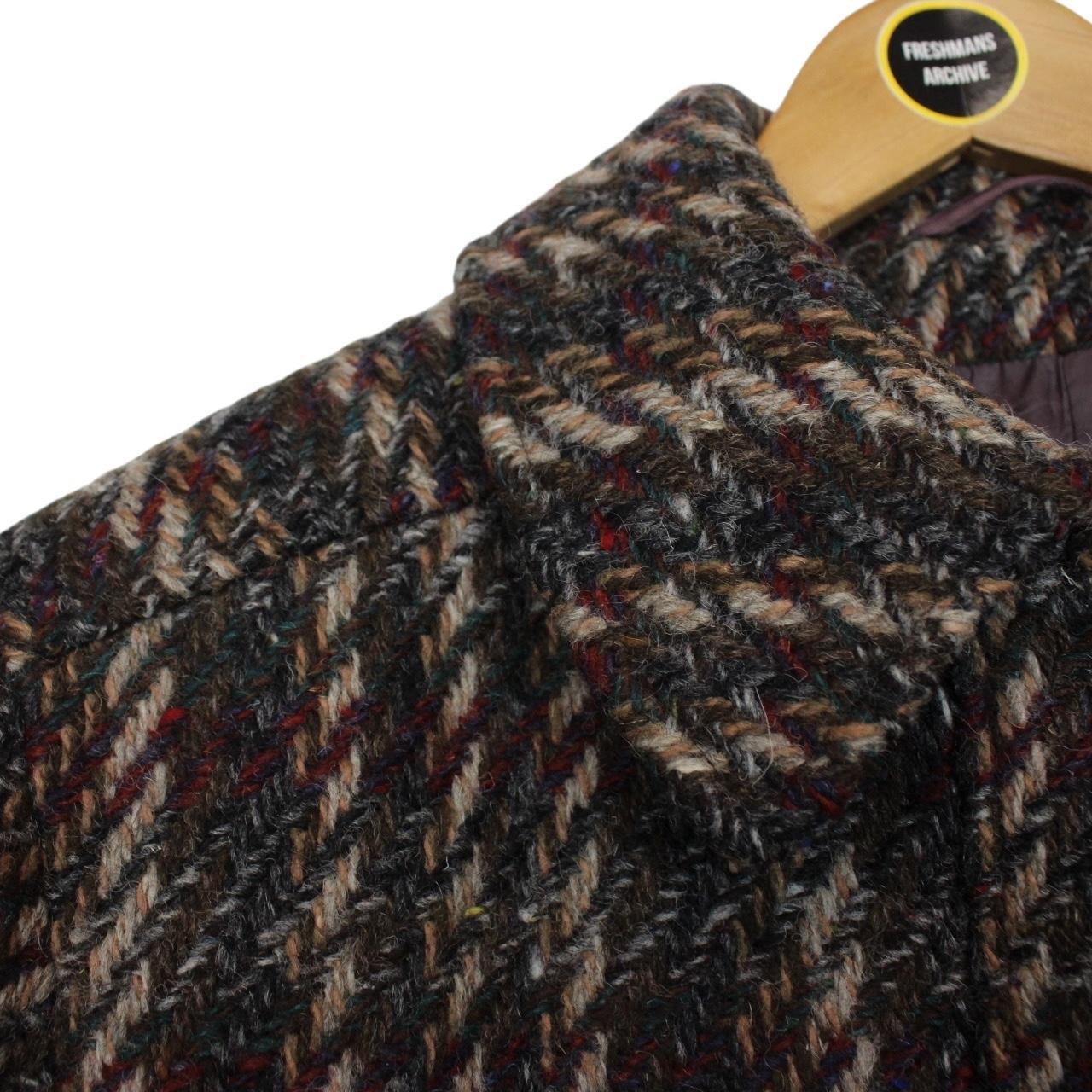 Vintage 80s Aquascutum Multicoloured Check Wool Coat