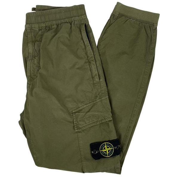 Stone Island SS 2021Khaki Green RE-T Fit Cargo Trousers