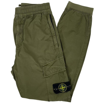 Stone Island SS 2021Khaki Green RE-T Fit Cargo Trousers
