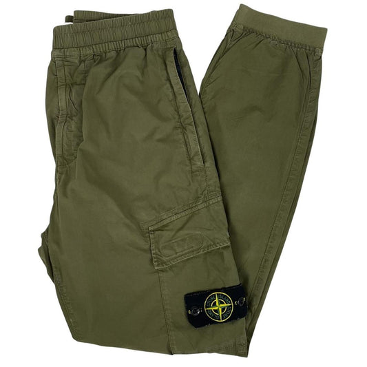 Stone Island SS 2021Khaki Green RE-T Fit Cargo Trousers