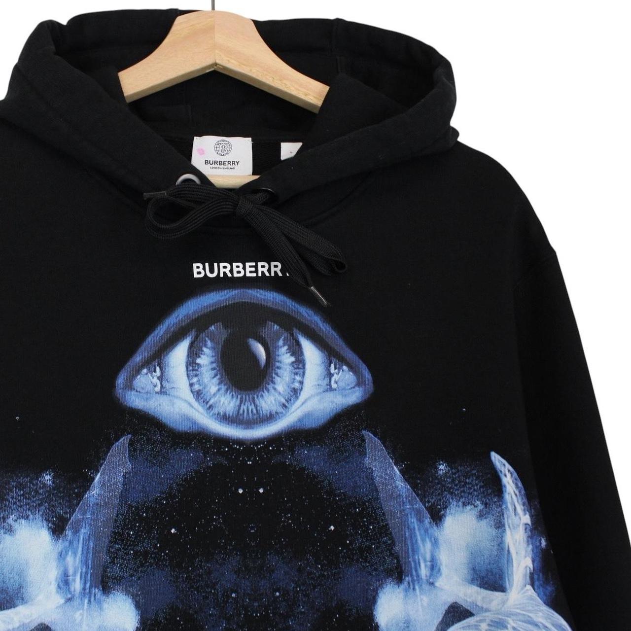 Burberry Black and Blue Shark Print Hoodie