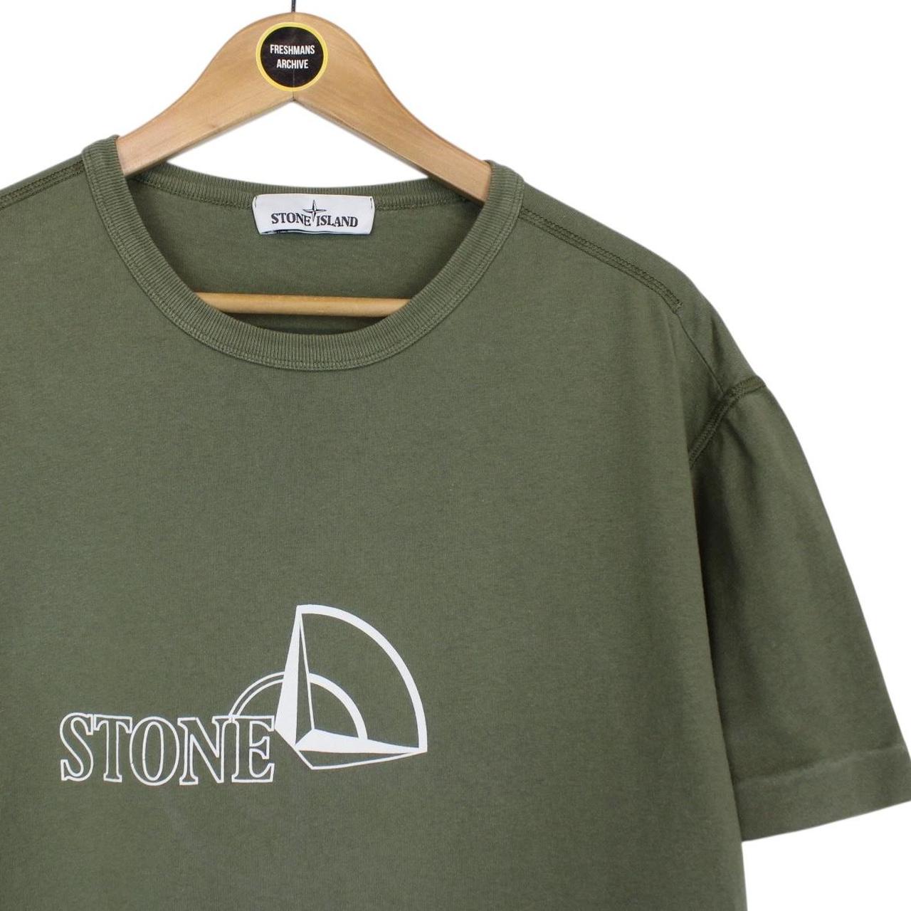 Stone Island AW 2019 Green Short Sleeve Logo Print T-Shirt