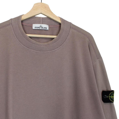 Stone Island AW 2018 Mauve Reflective Cotton Sweatshirt Jumper
