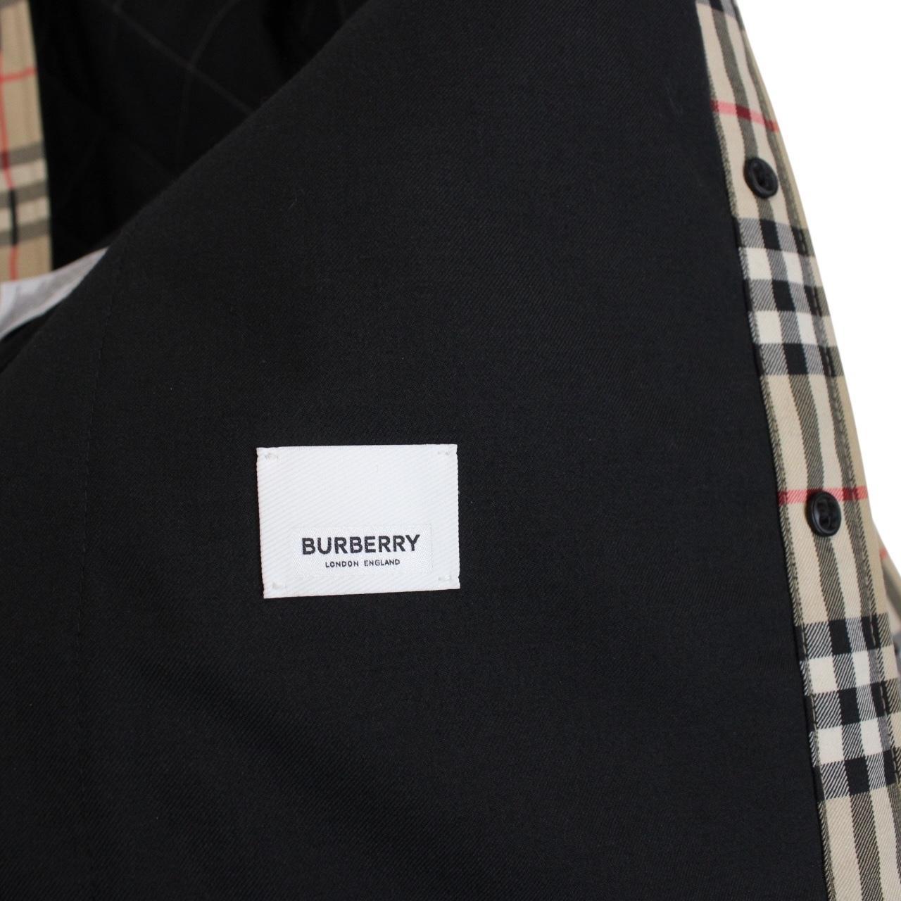 Burberry Crossford Tan Brown Nova Check Quilted Wool Flannel Shirt Jacket