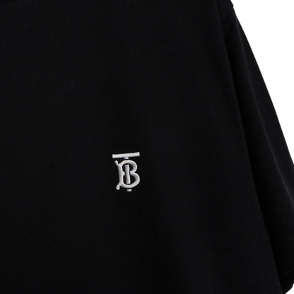 Burberry Monogram Motif Black and White Cotton Short Sleeve T-Shirt