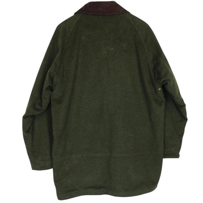 Vintage 90s Burberry Green Nova Check Lined Alpaca Wool Coat