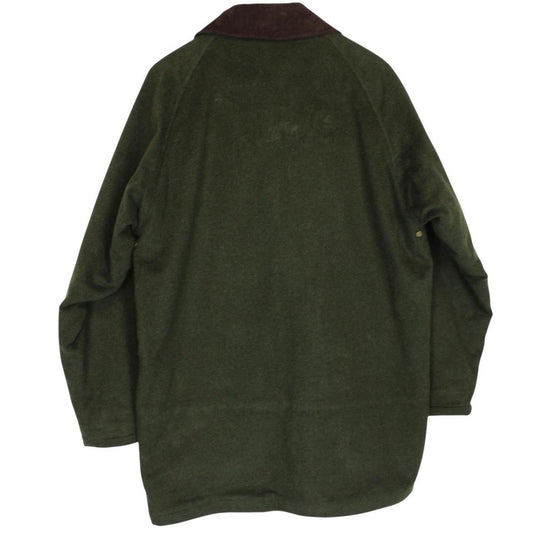 Vintage 90s Burberry Green Nova Check Lined Alpaca Wool Coat