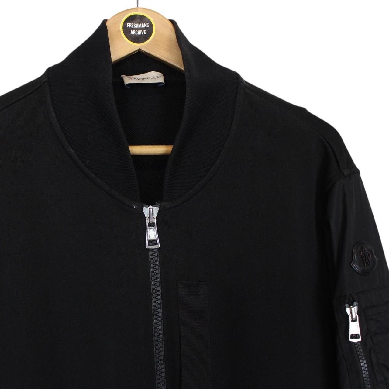 Moncler Maglia Cardigan Black Cotton/Nylon Full Zip Sweatshirt Jumper