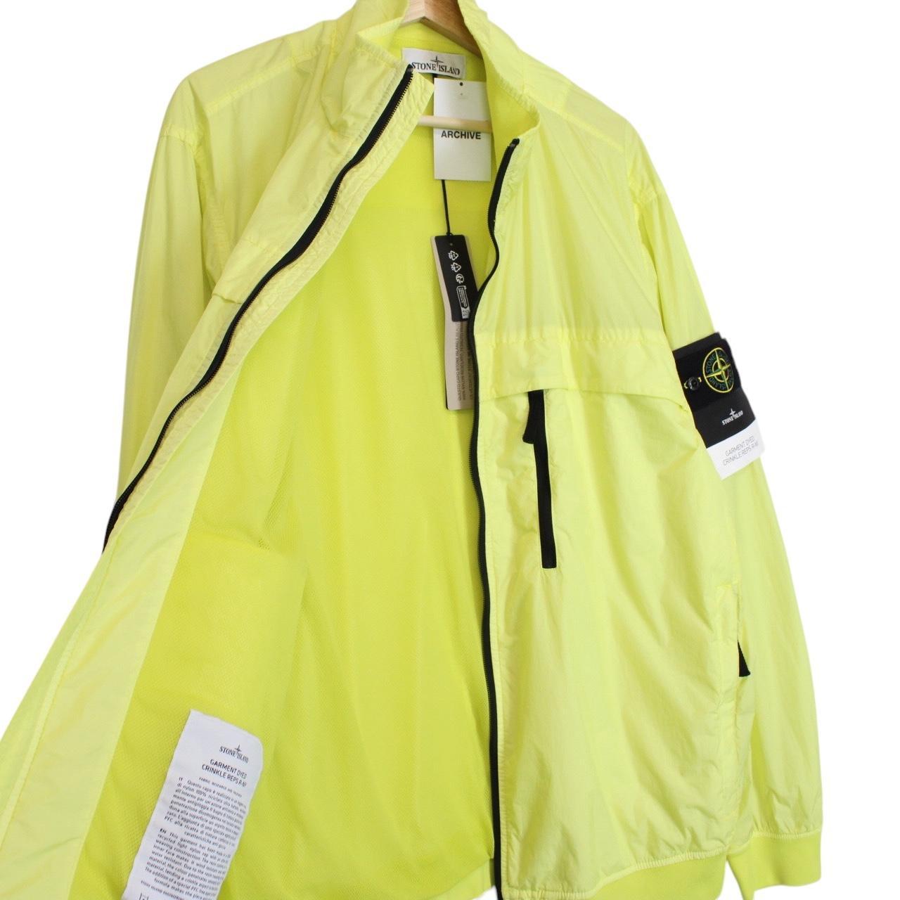 Stone Island SS 2024 Yellow Garment Dyed Crinke Reps R-NY Full Zip Jacket
