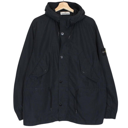 Stone Island SS 2018 Navy Blue Micro Reps Full Zip Parka Jacket