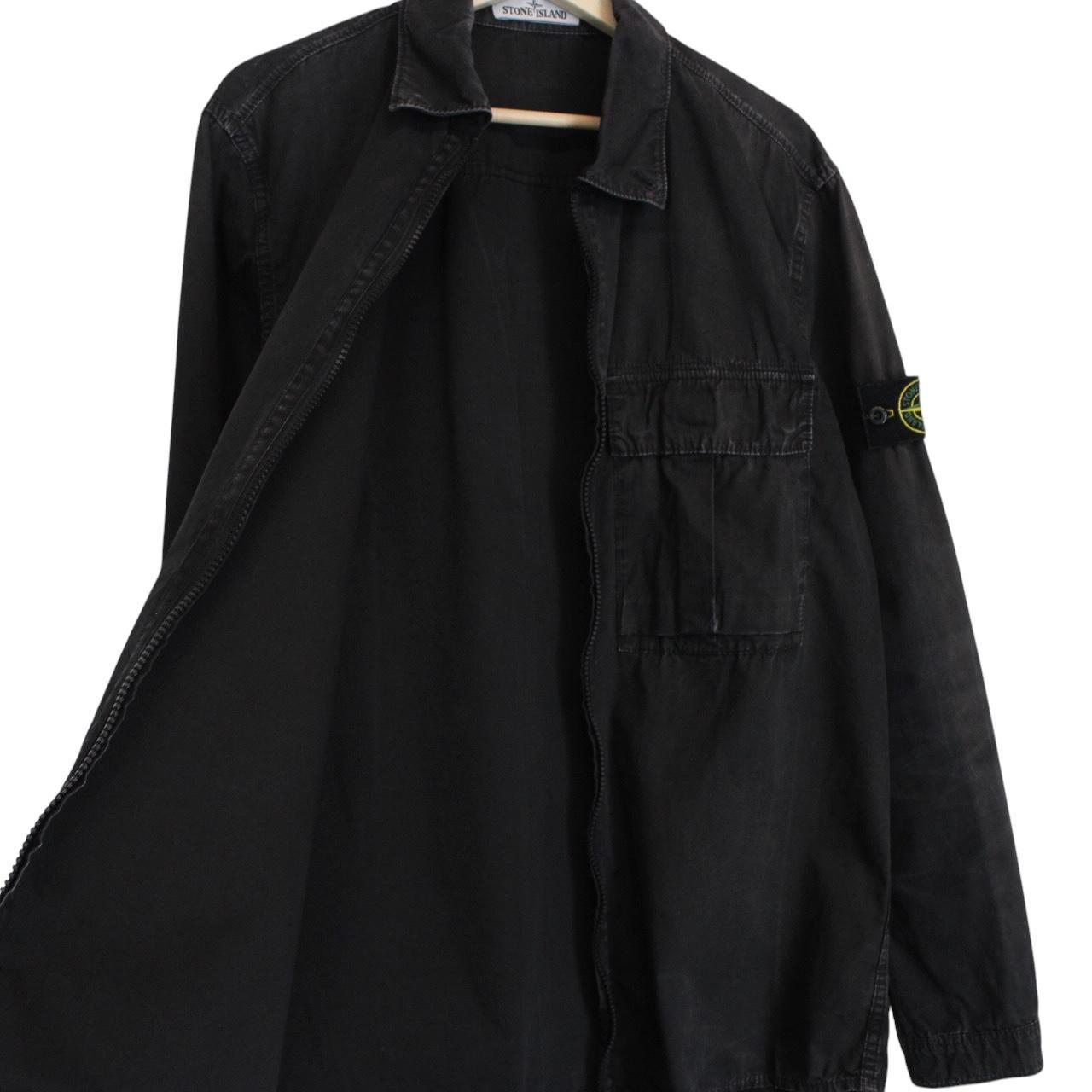 Stone Island AW 2019 Black Full Zip Cotton Overshirt Jacket