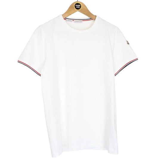 Moncler Maglia White Classic Logo Short Sleeve T-Shirt
