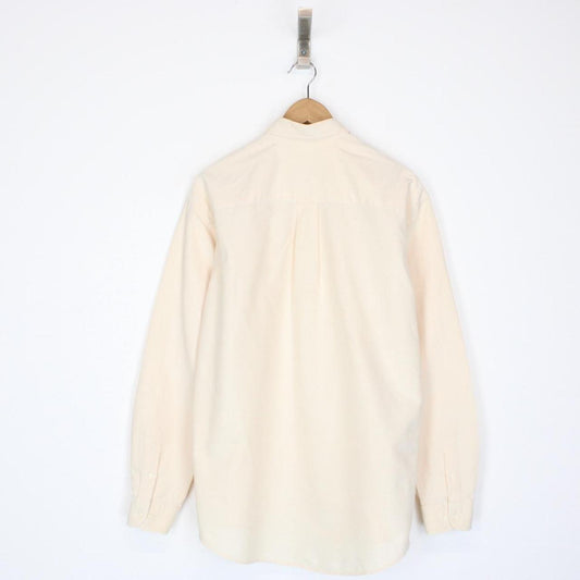Vintage 00s Burberry London Peach Long Sleeve Cotton Shirt