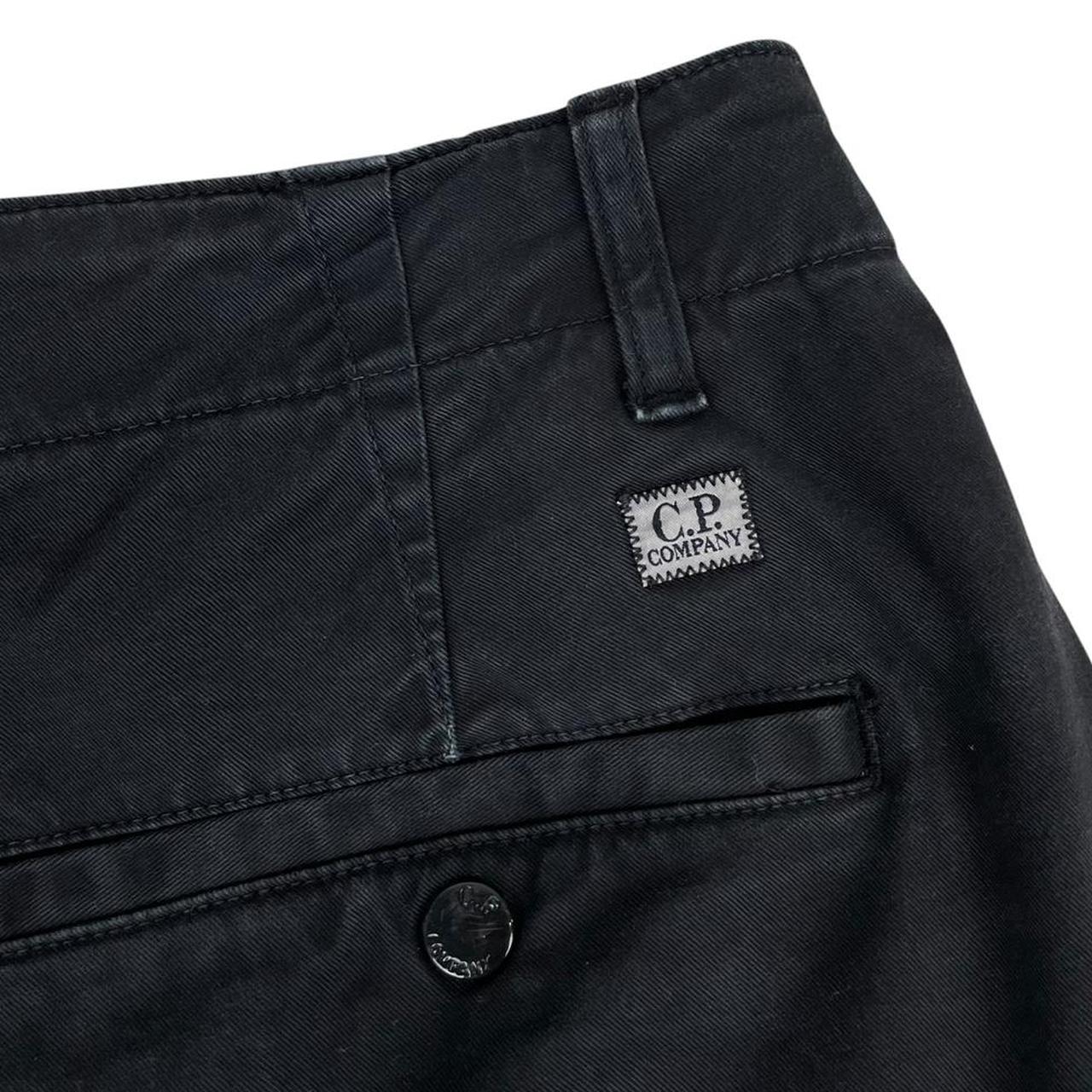 CP Company Black Lens Cotton Cargo Shorts