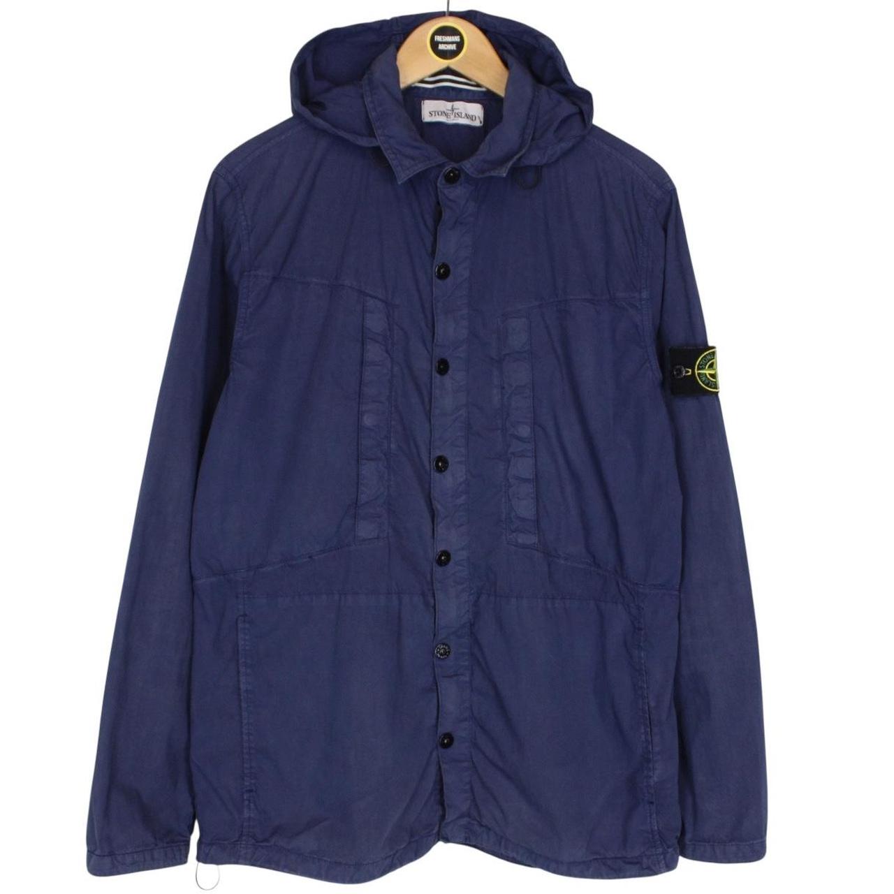 Stone Island SS 2012 Navy Blue Hydrophobic Cotton Overshirt Jacket