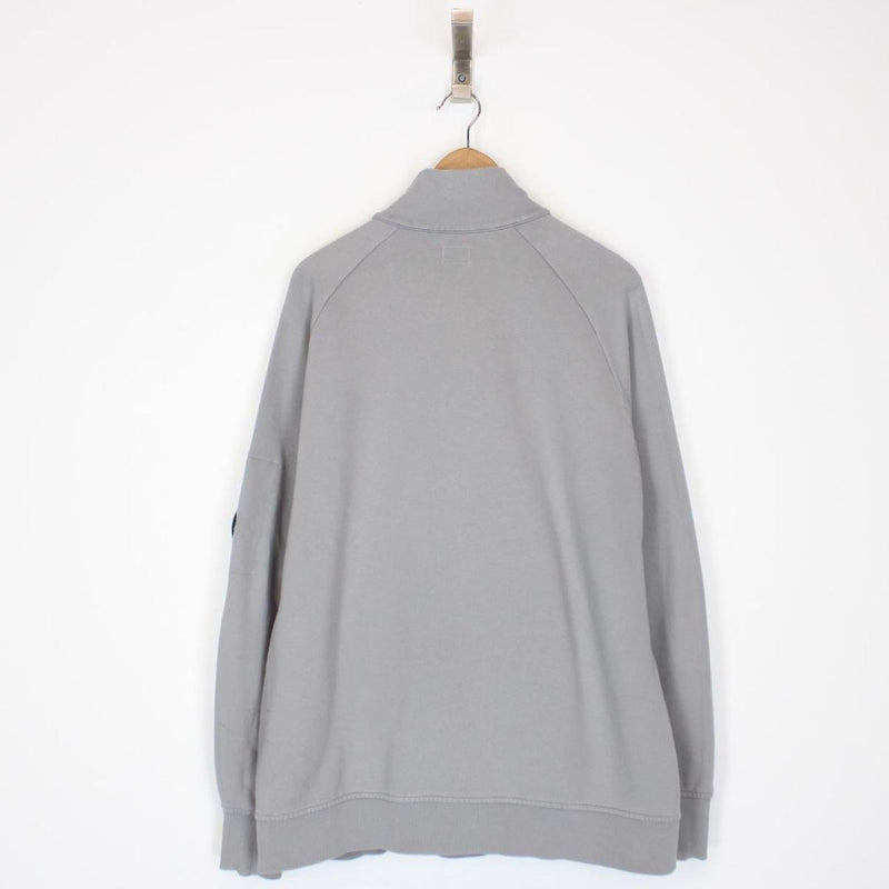 CP Company Grey 1/4 Zip Lens Sweatshirt Jumper