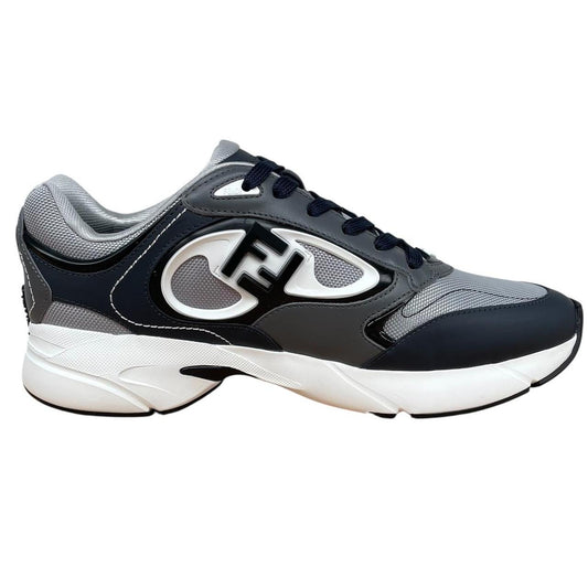 Fendi Forward Navy Blue, Grey and White Trainers