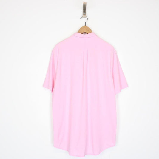 Polo Ralph Lauren Pink Short Sleeve Cotton Featherweight Mesh Shirt