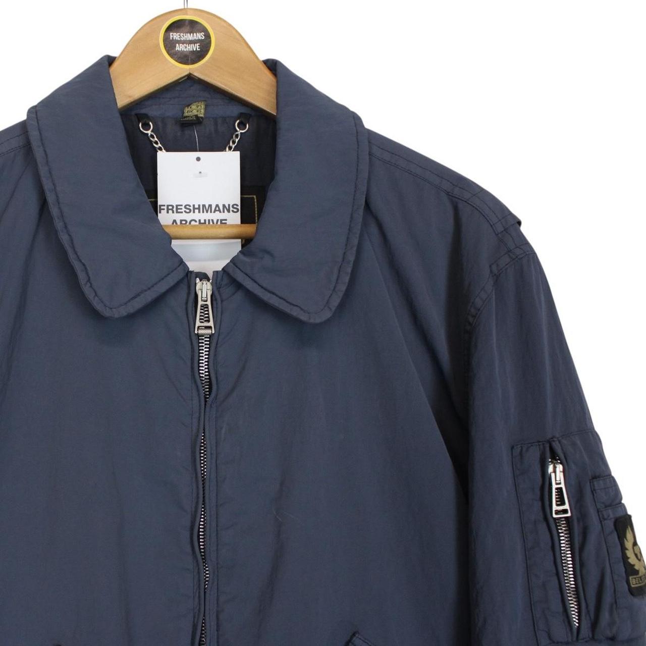 Belstaff Propeller Blue Full Zip Nylon Bomber Jacket