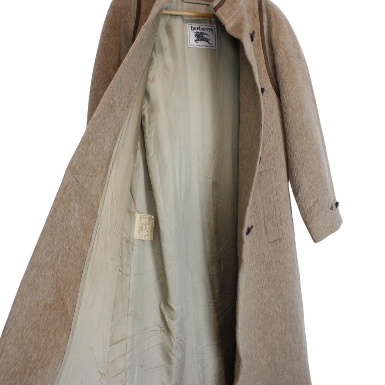 Vintage 80s Burberry Brown Llama Wool Coat