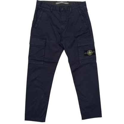 Stone Island AW 2022 Navy Blue RE-T Fit Cargo Trousers