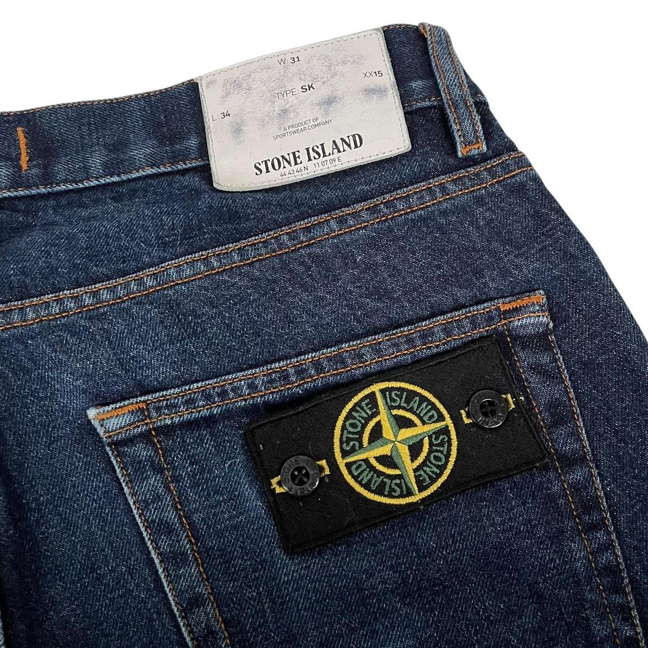 Stone Island AW 2017 Navy Blue Skinny Fit Denim Jeans