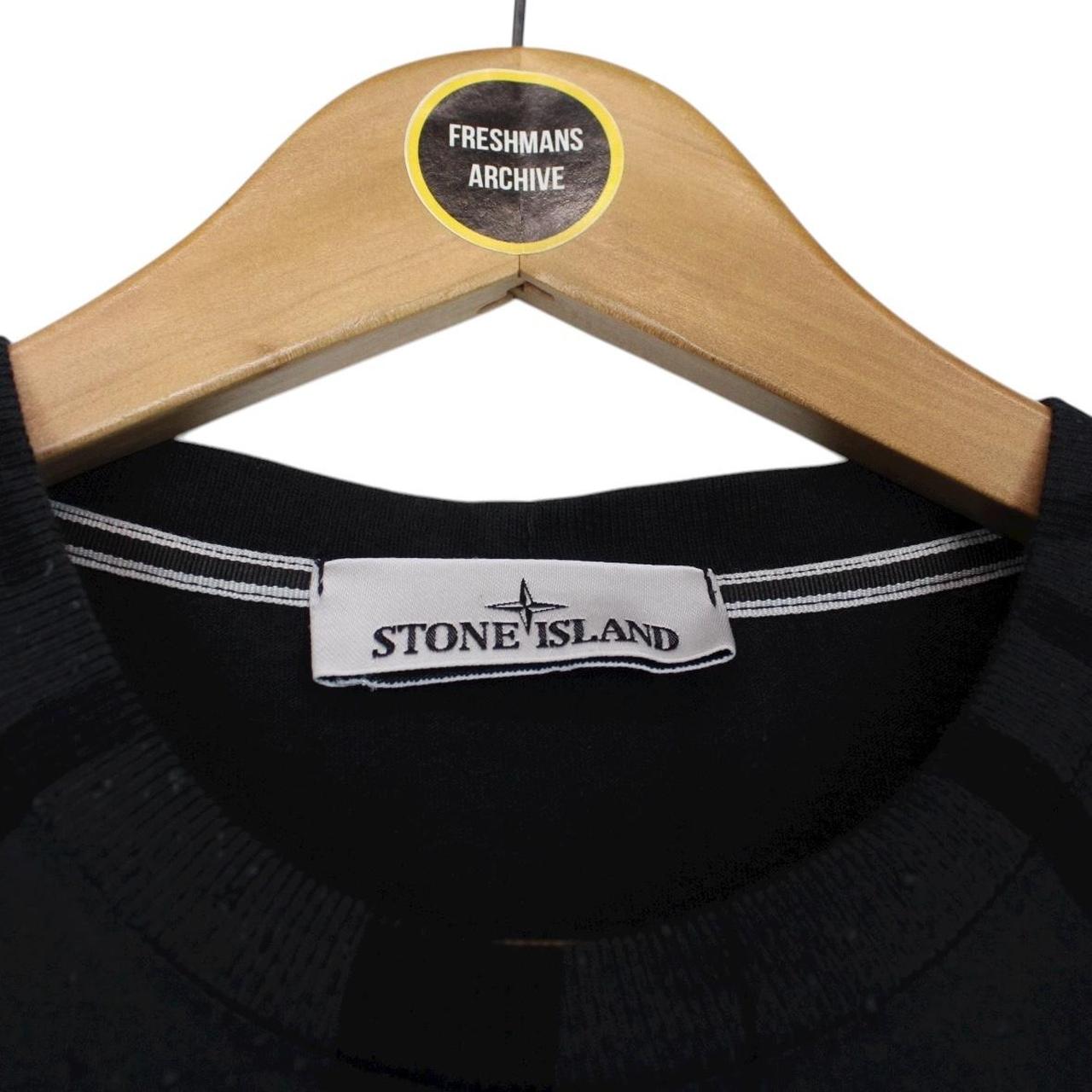Stone Island AW 2022 Black Short Sleeve Cotton Logo Print T-Shirt