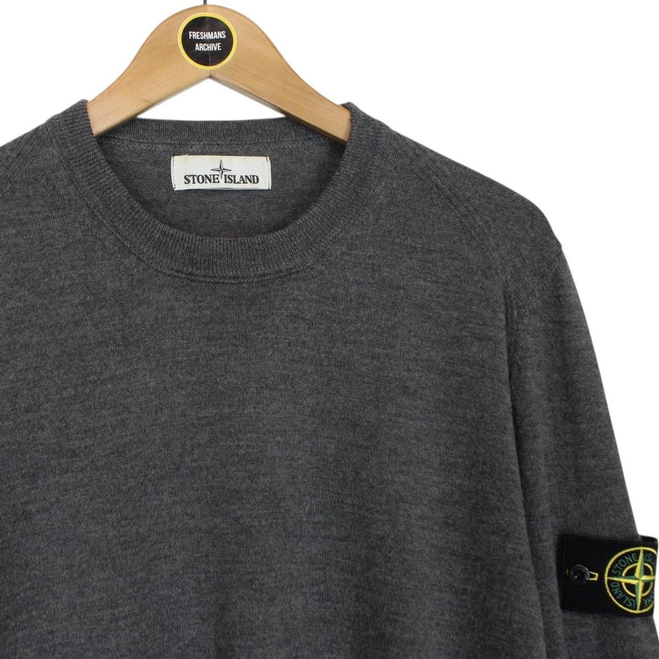 Stone Island AW 2019 Dark Grey Wool Knit Jumper