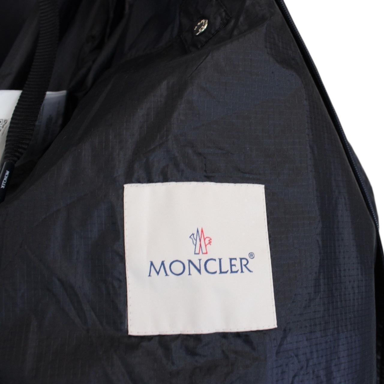 Moncler Ebizo Navy Blue Full Zip Reflective Logo Nylon Windbreaker Jacket
