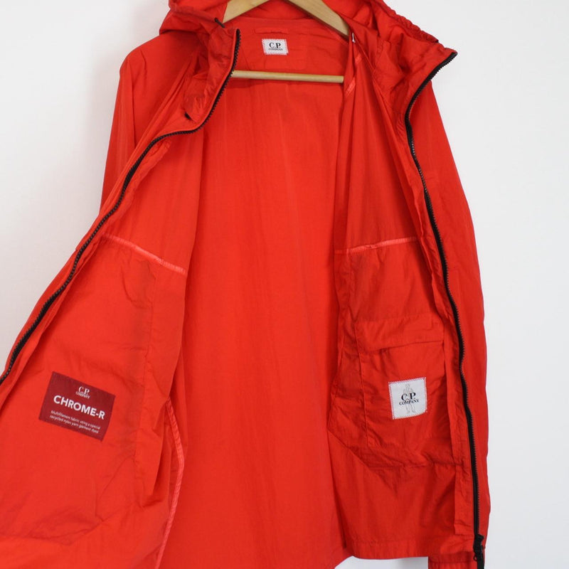 CP Company Chrome-R Red Full Zip Nylon Goggle Jacket