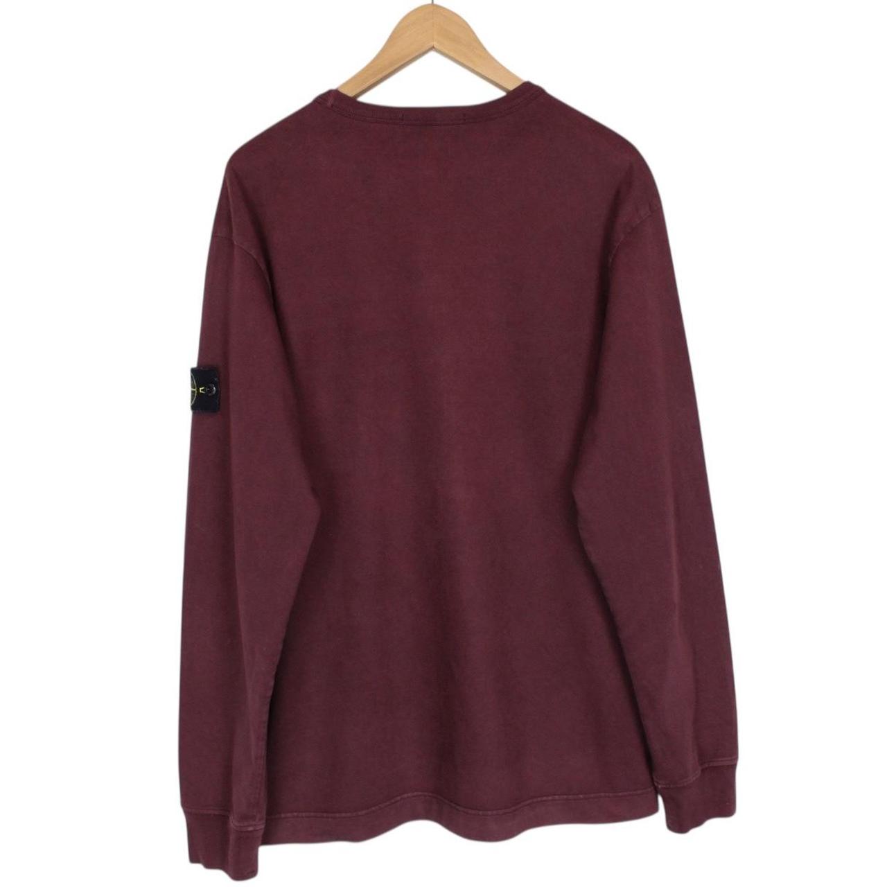 Stone Island AW 2020 Burgundy Cotton Sweatshirt Jumper