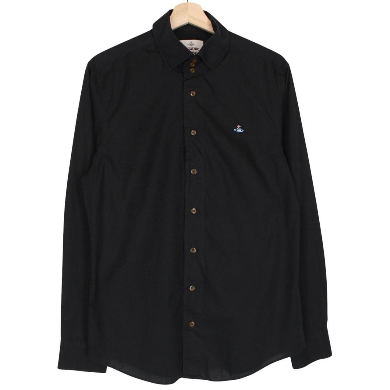 Vivienne Westwood Black Long Sleeve Orb Cotton Shirt Shirt