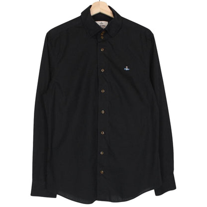 Vivienne Westwood Black Long Sleeve Orb Cotton Shirt Shirt