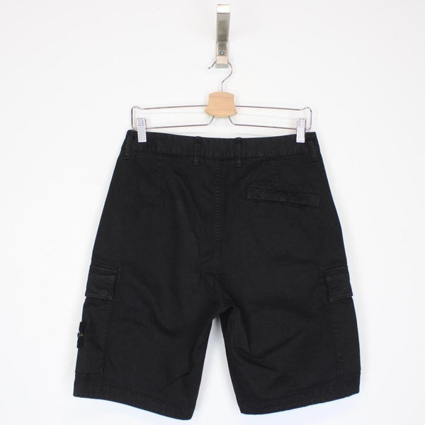 Stone Island SS 2022 Black Bermuda Cotton Cargo Shorts